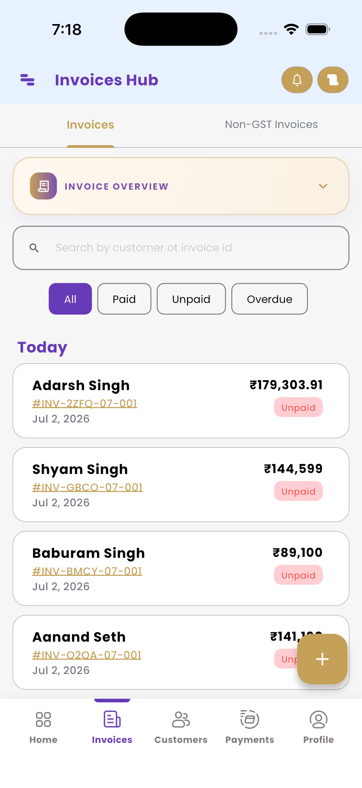 Invoices List