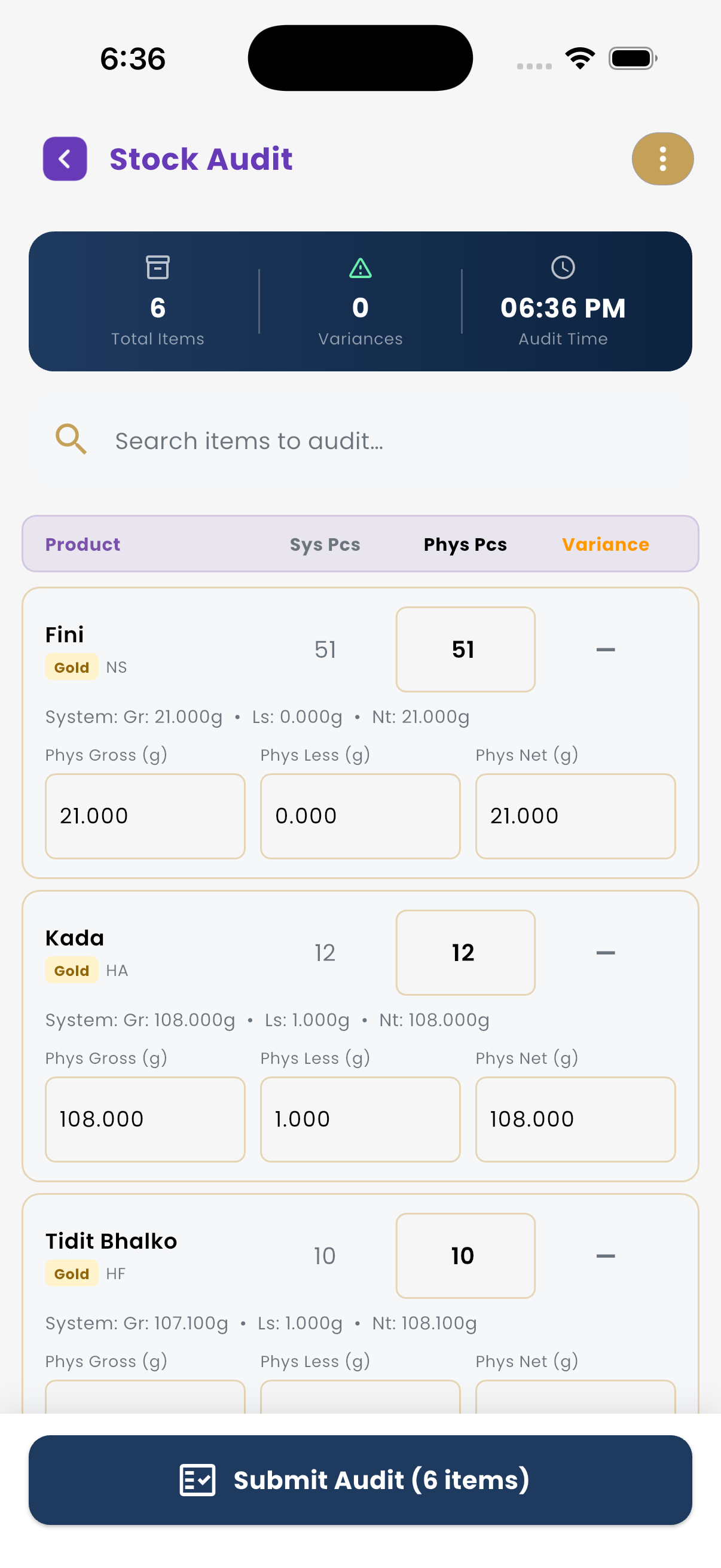Stock Auditing