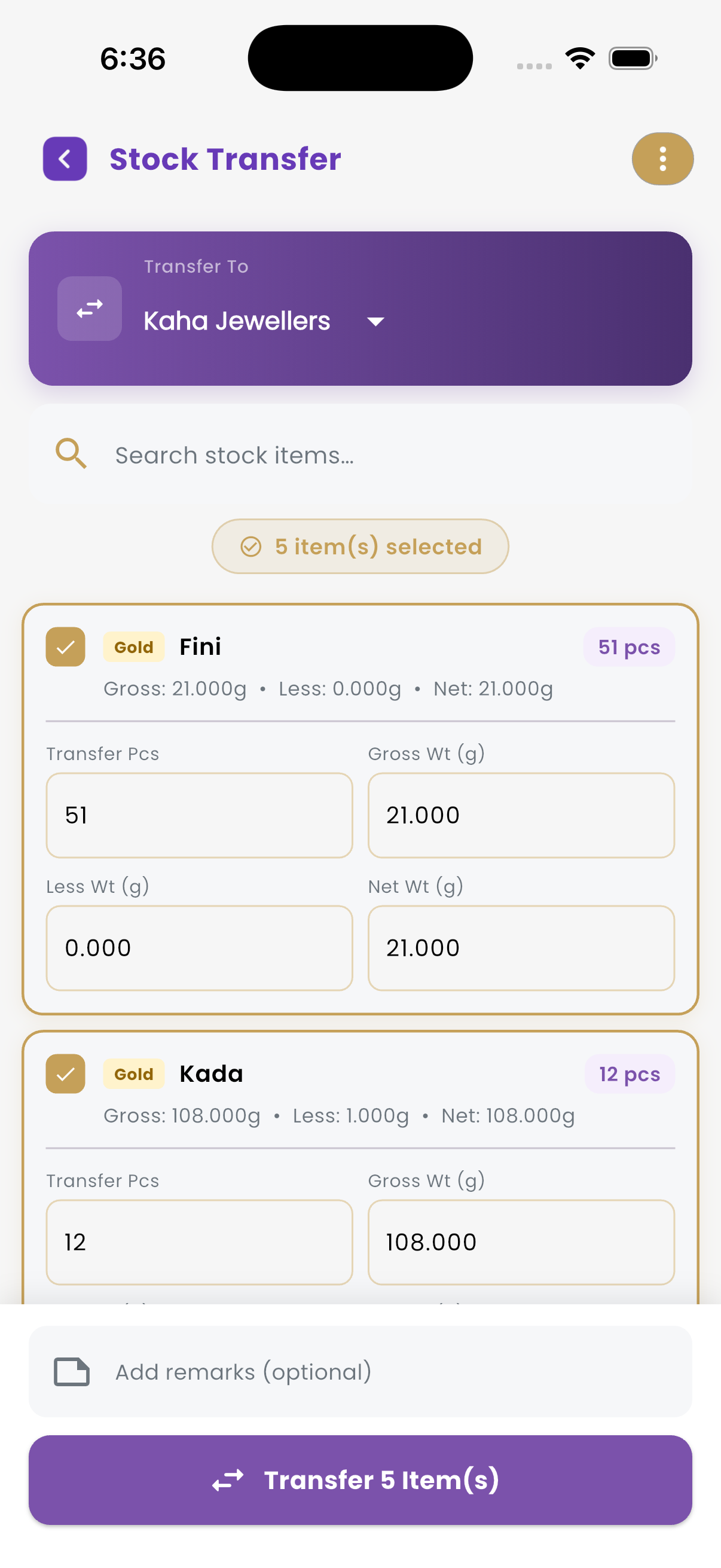 Stock Transfer